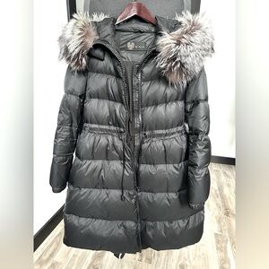 Down Winter Jacket with real fur. Size US 2-6